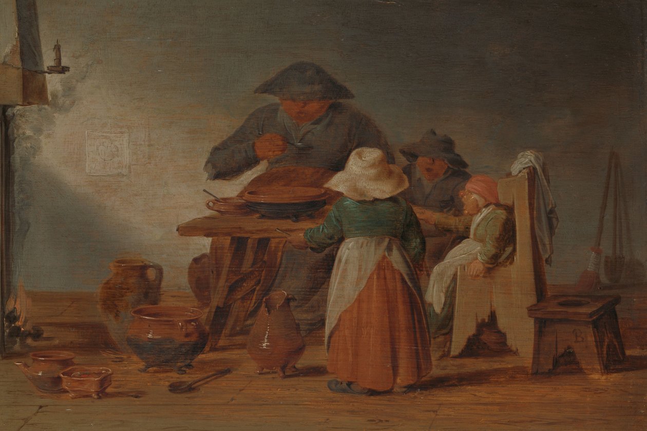 Peasant Meal by Jan Jansz Buesem (attributed to)