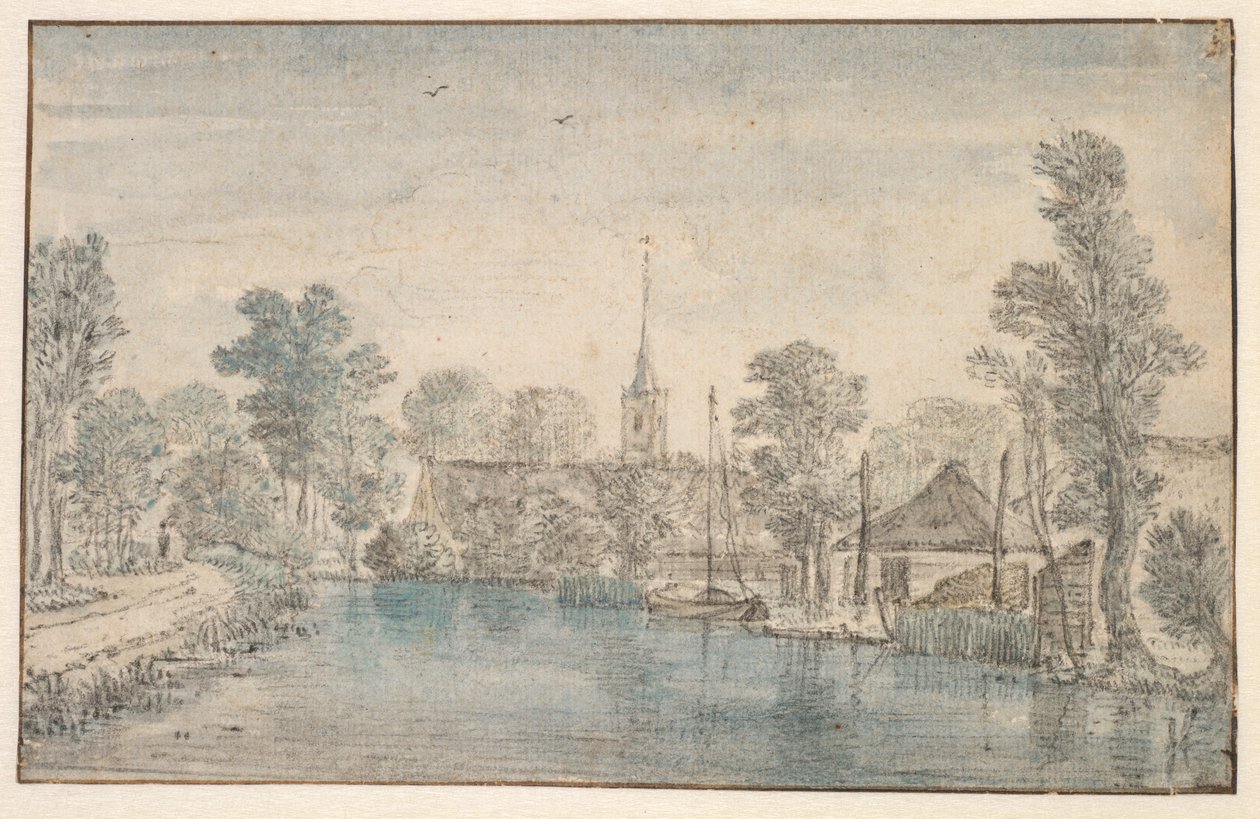 Village on a River by Jan Jansz den Uyl
