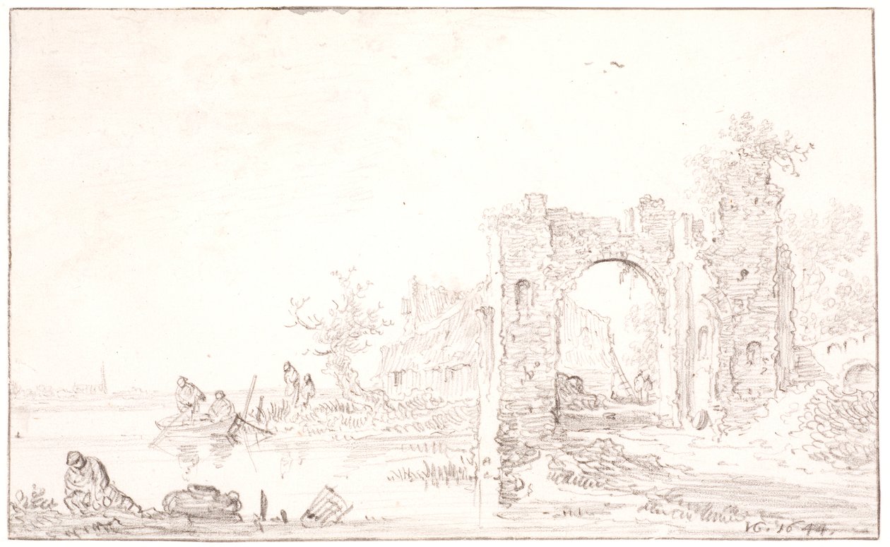 River Landscape with a Ruin by Jan Josefsz van Goyen