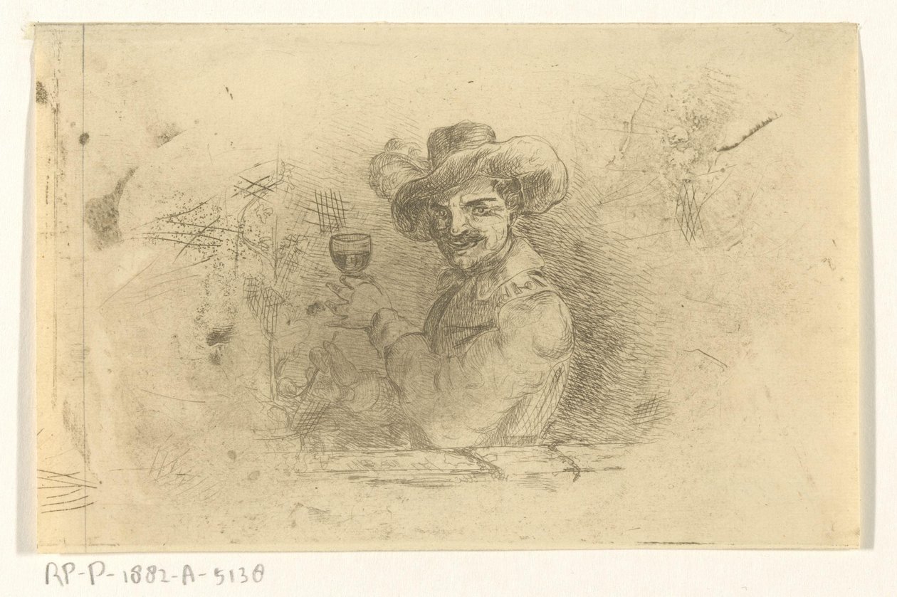 Soldier with Raised Glass by Jan Karel Jacob de Jonge