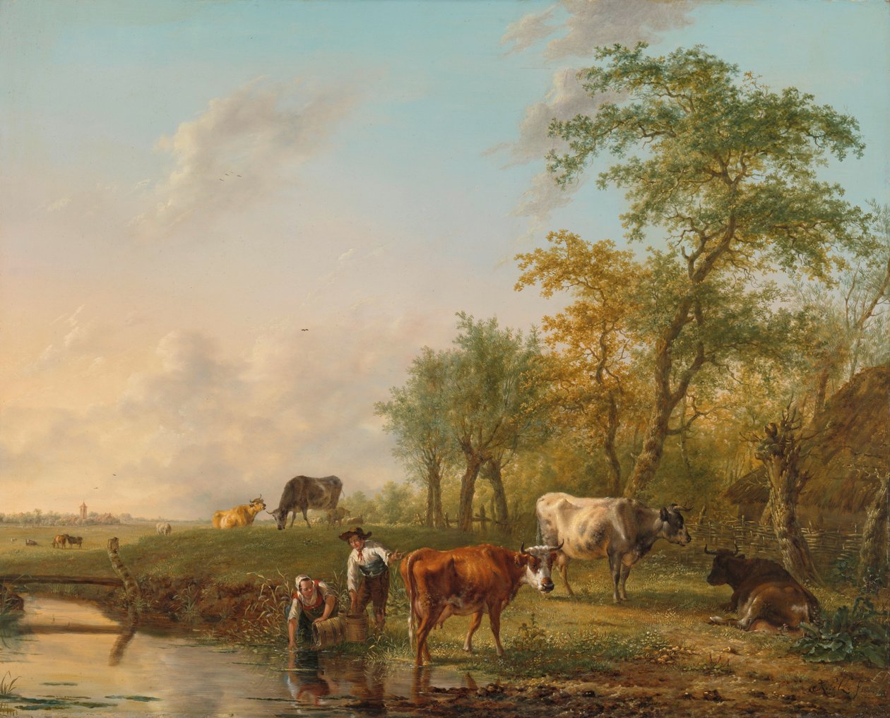 Landscape with Cattle by Jan Kobell (II)