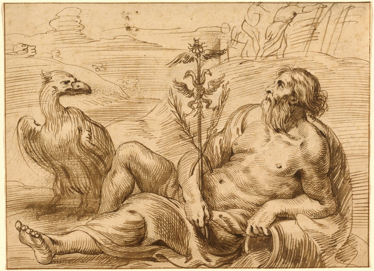 River God with an Eagle by Jan Lievens