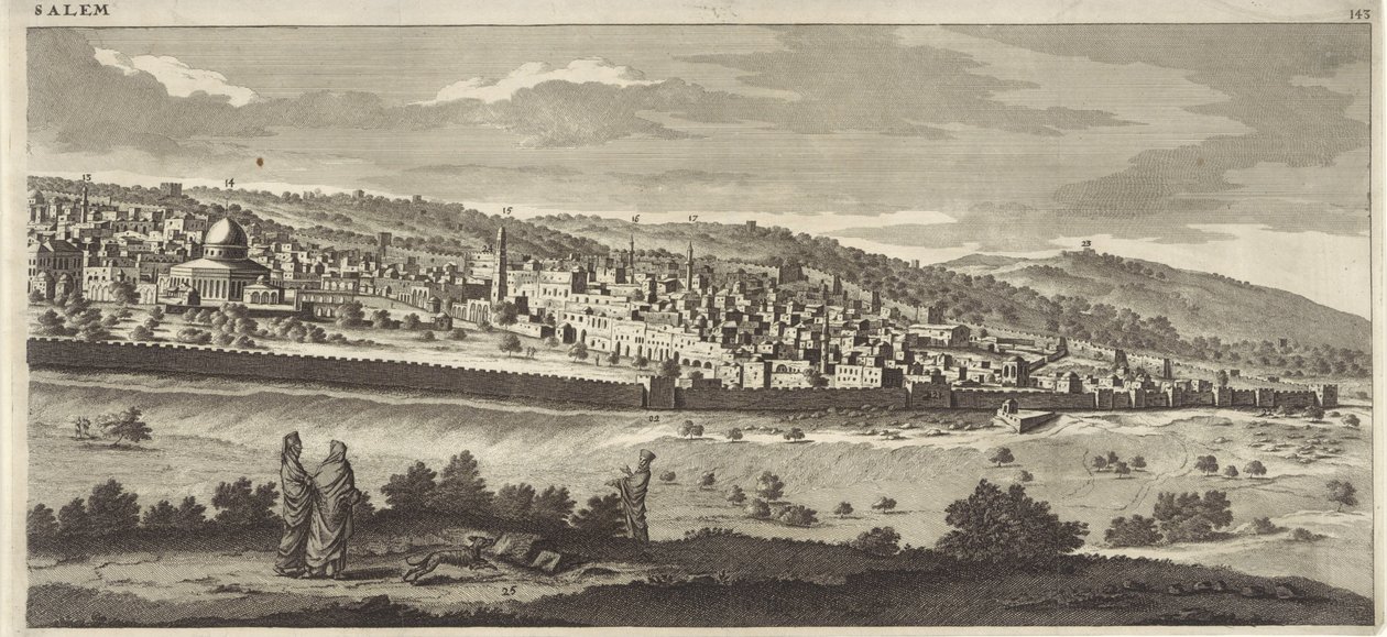 View of Jerusalem (Right Plate) by Jan Luyken
