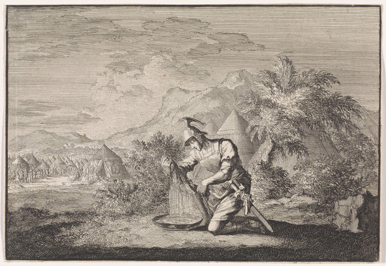 Gideon and the Wet Fleece by Jan Luyken