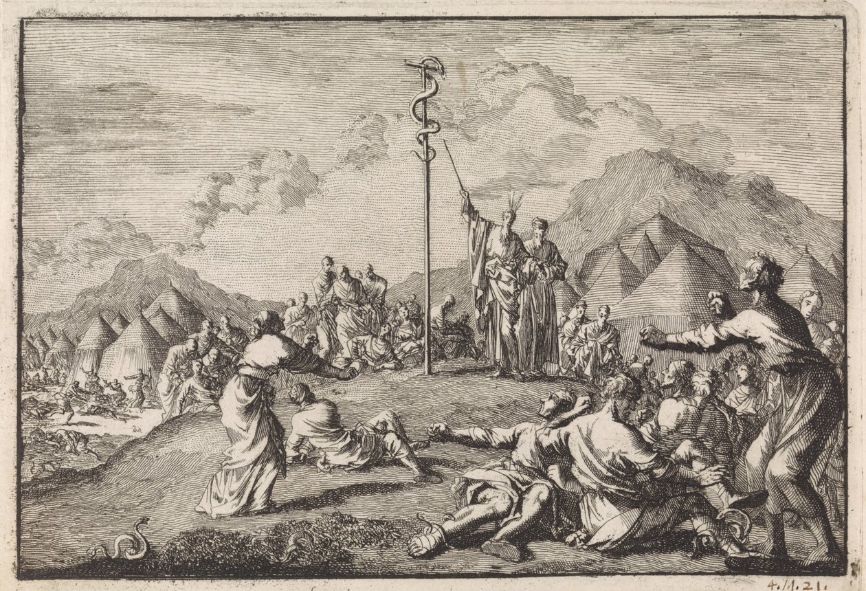 Raising of the Bronze Serpent by Jan Luyken