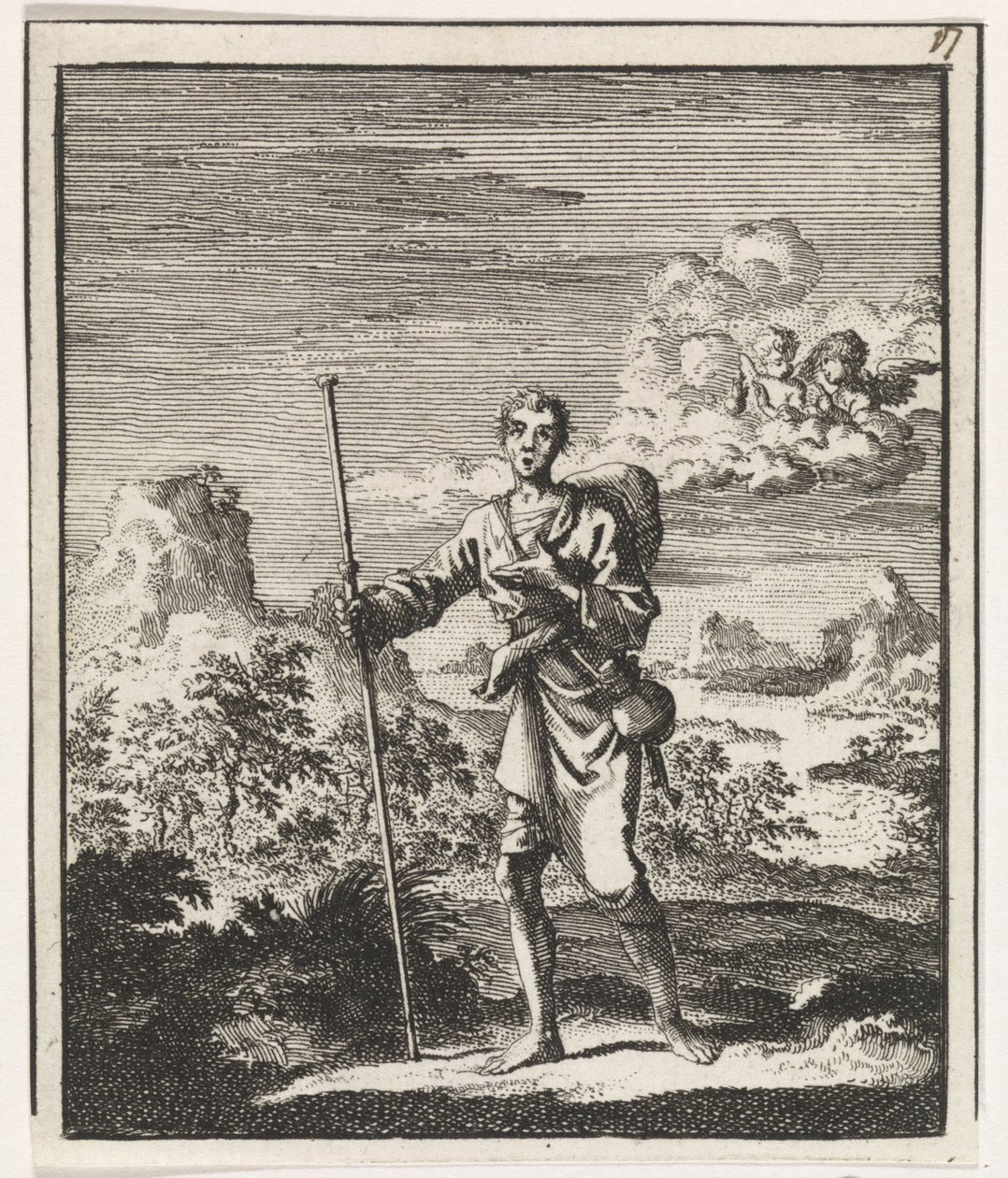 Pilgrim in a Mountain Landscape by Jan Luyken