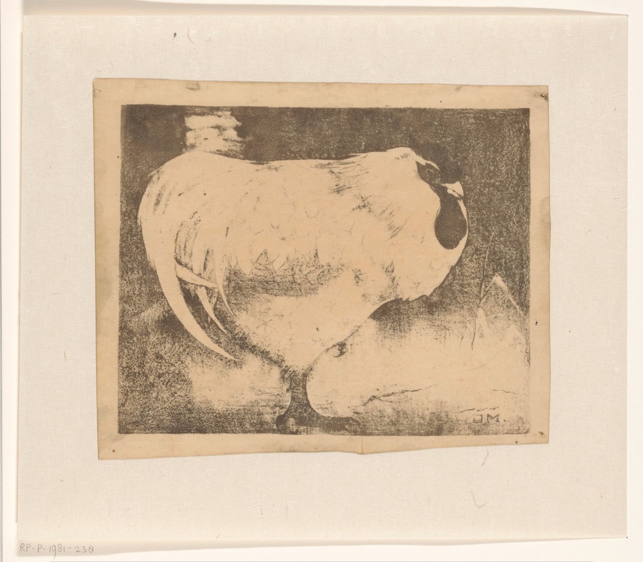 Crouching Rooster by Jan Mankes