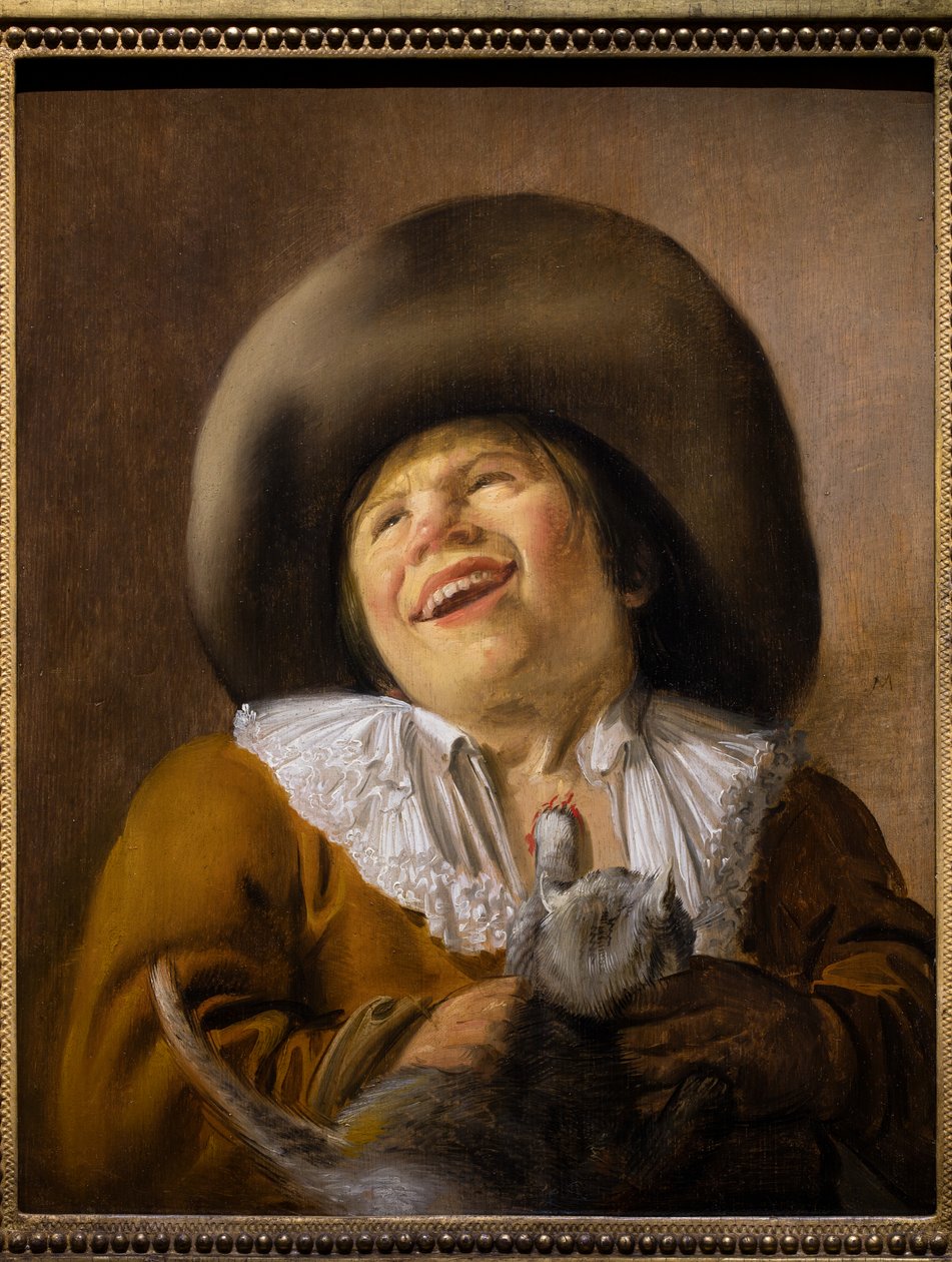 Young boy scratched by a cat by Jan Miense Molenaer