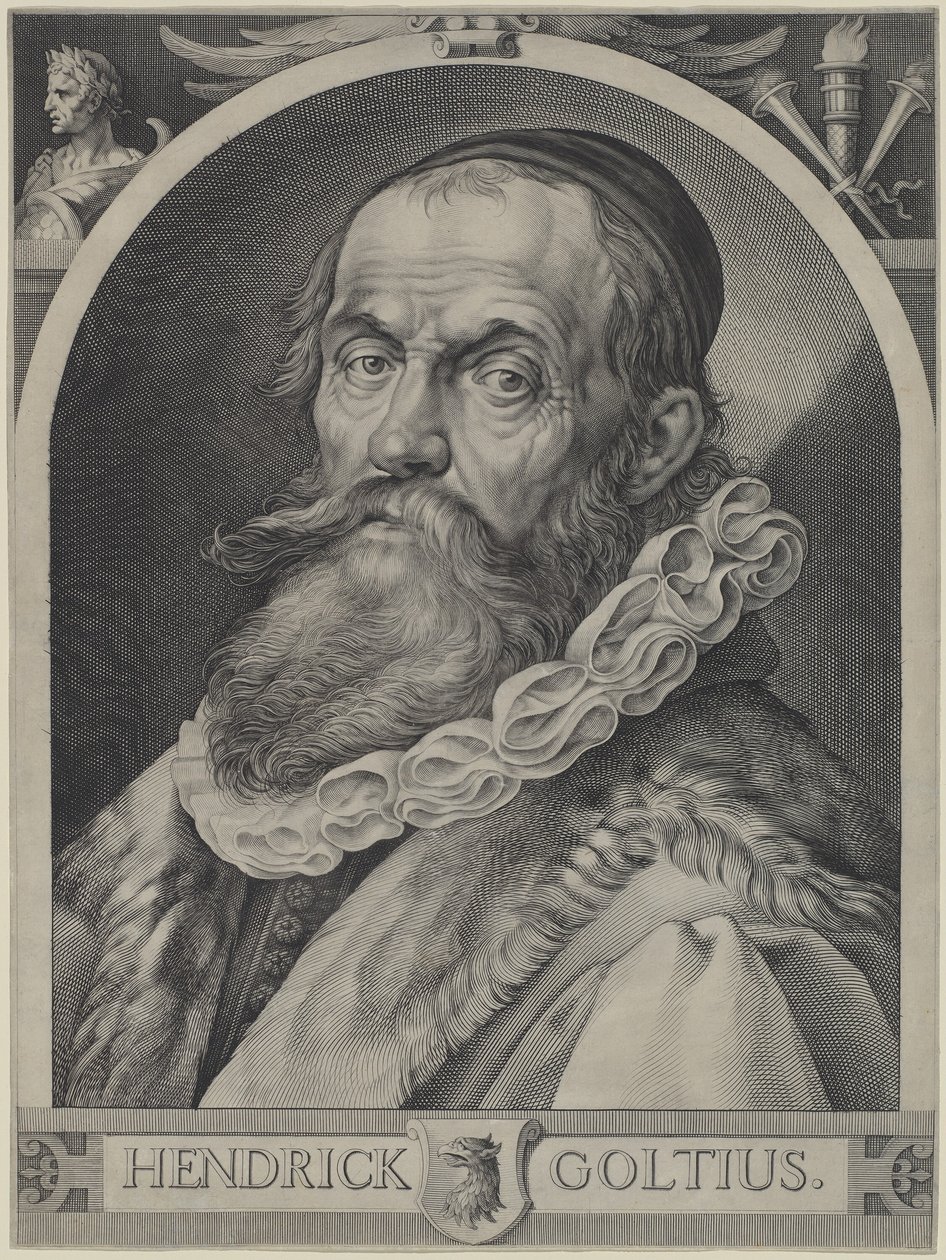 Portrait of Hendrick Goltzius by Jan Muller, Hendrick Goltzius