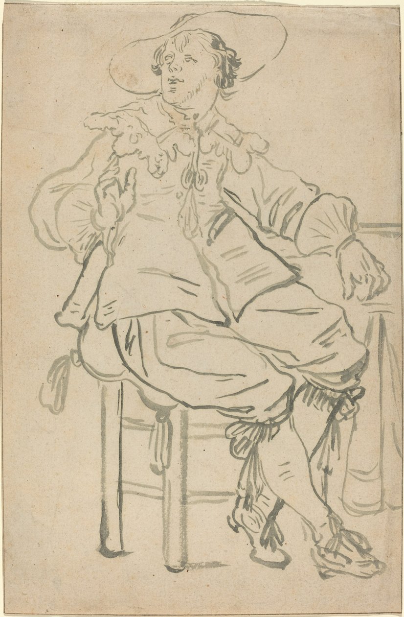 Seated Cavalier by Jan Philipz van Bouckhorst