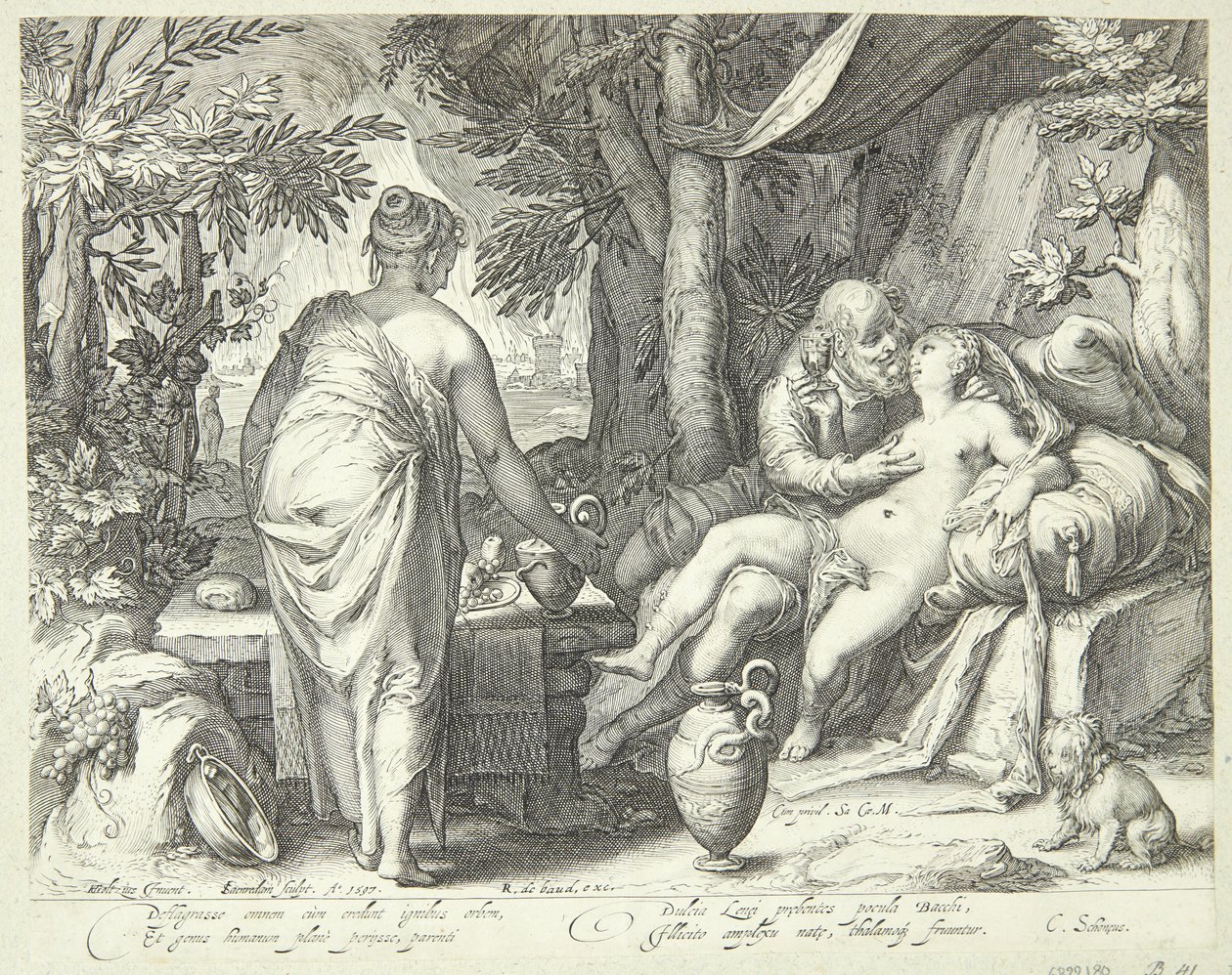 Lot and His Daughters by Jan Saenredam