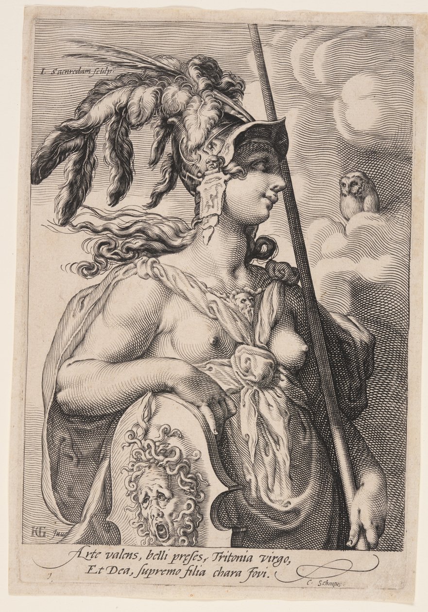 Pallas Athena, from Three Goddesses by Jan Saenredam