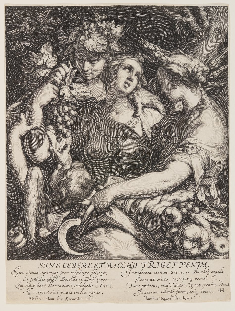 Without Ceres and Bacchus, Venus Freezes by Jan Saenredam