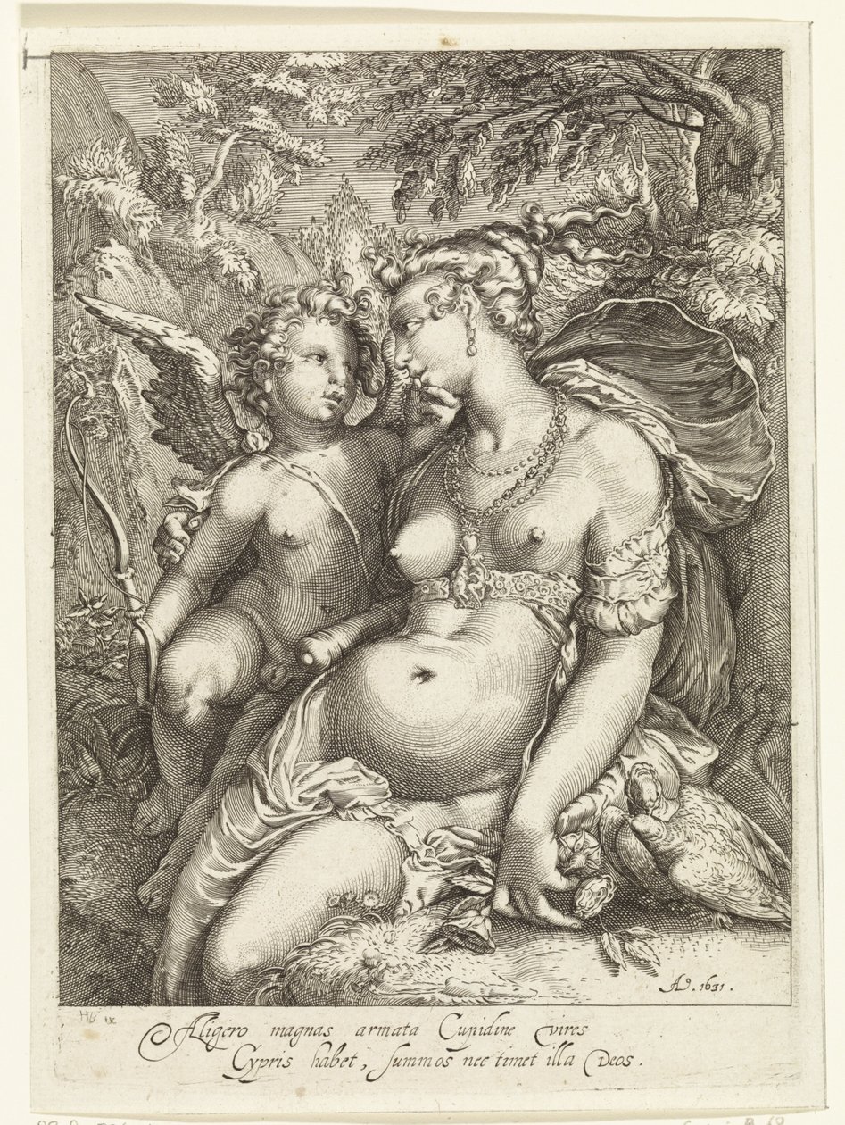 Venus and Cupid by Jan Saenredam