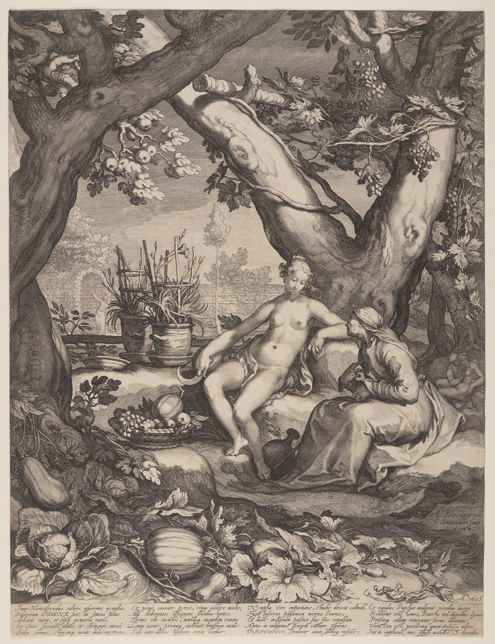 Vertumnus and Pomona by Jan Saenredam