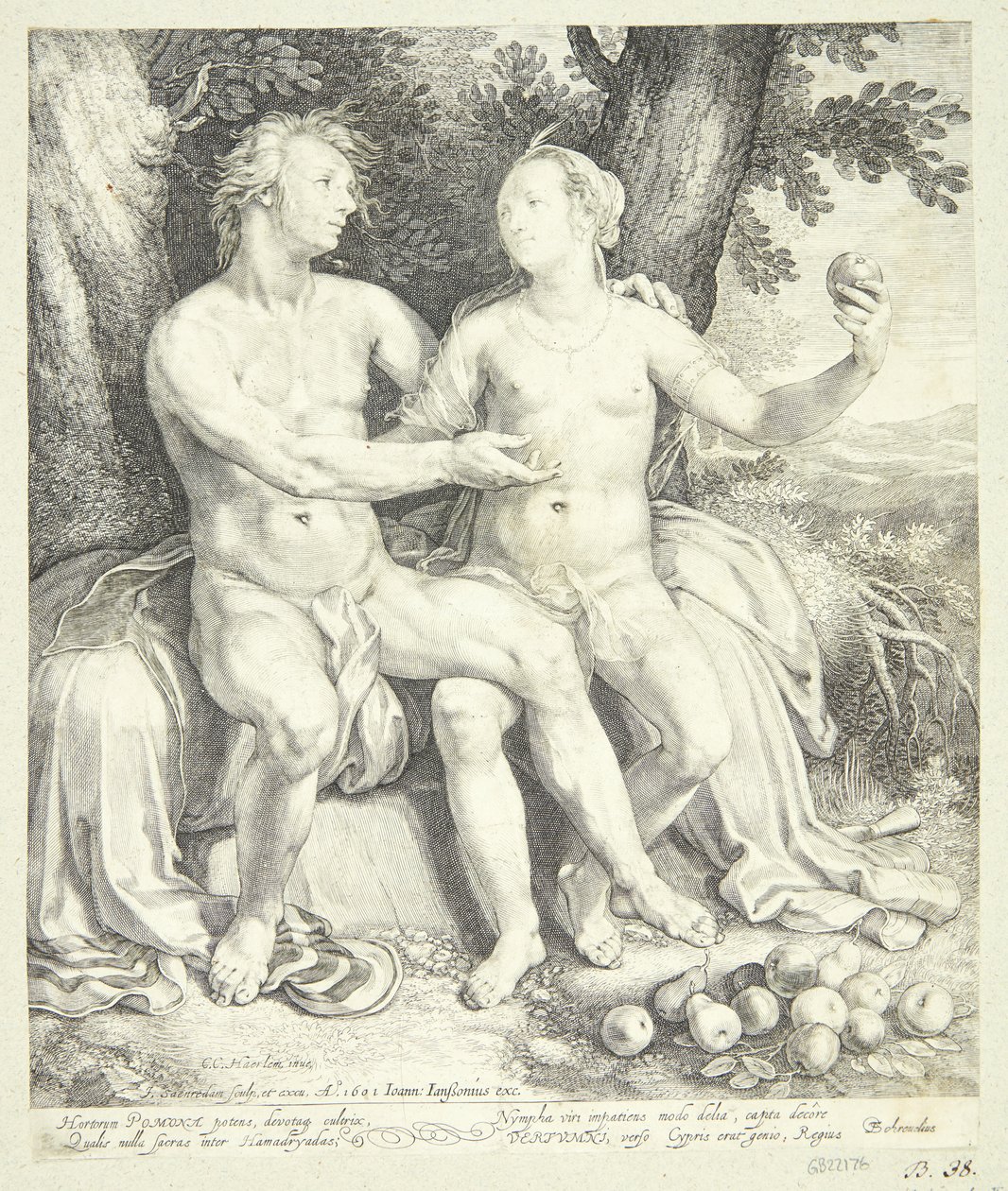 Vertumnus and Pomona by Jan Saenredam