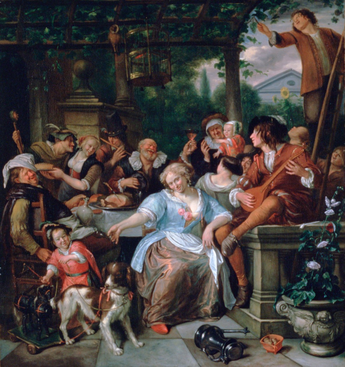 Merry Company on a Terrace by Jan Steen