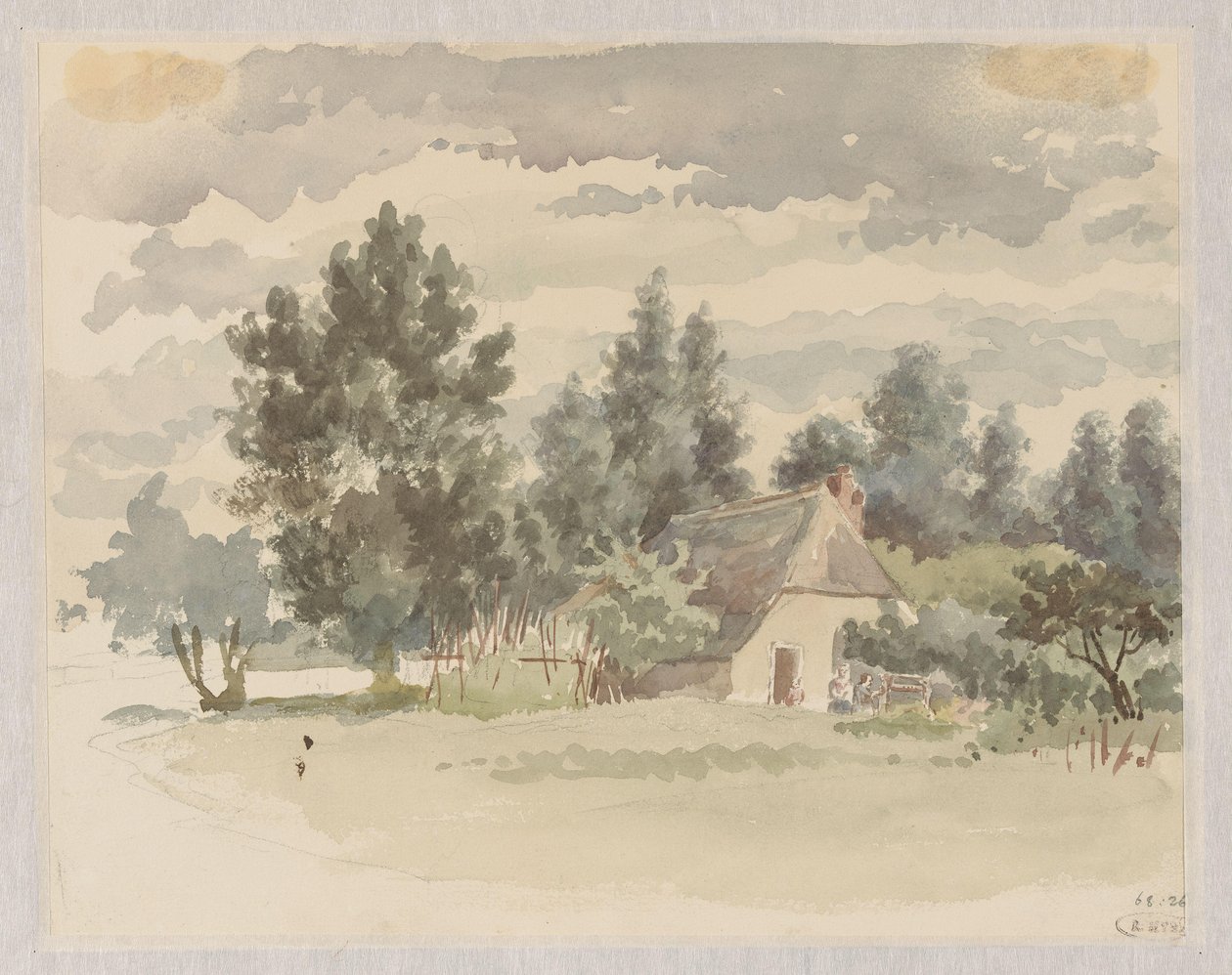 Landscape with Farm Surrounded by Trees by Jan Striening