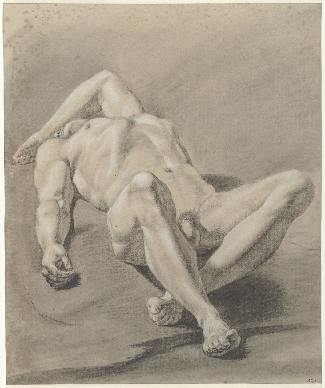 Reclining Male Nude by Jan Swart