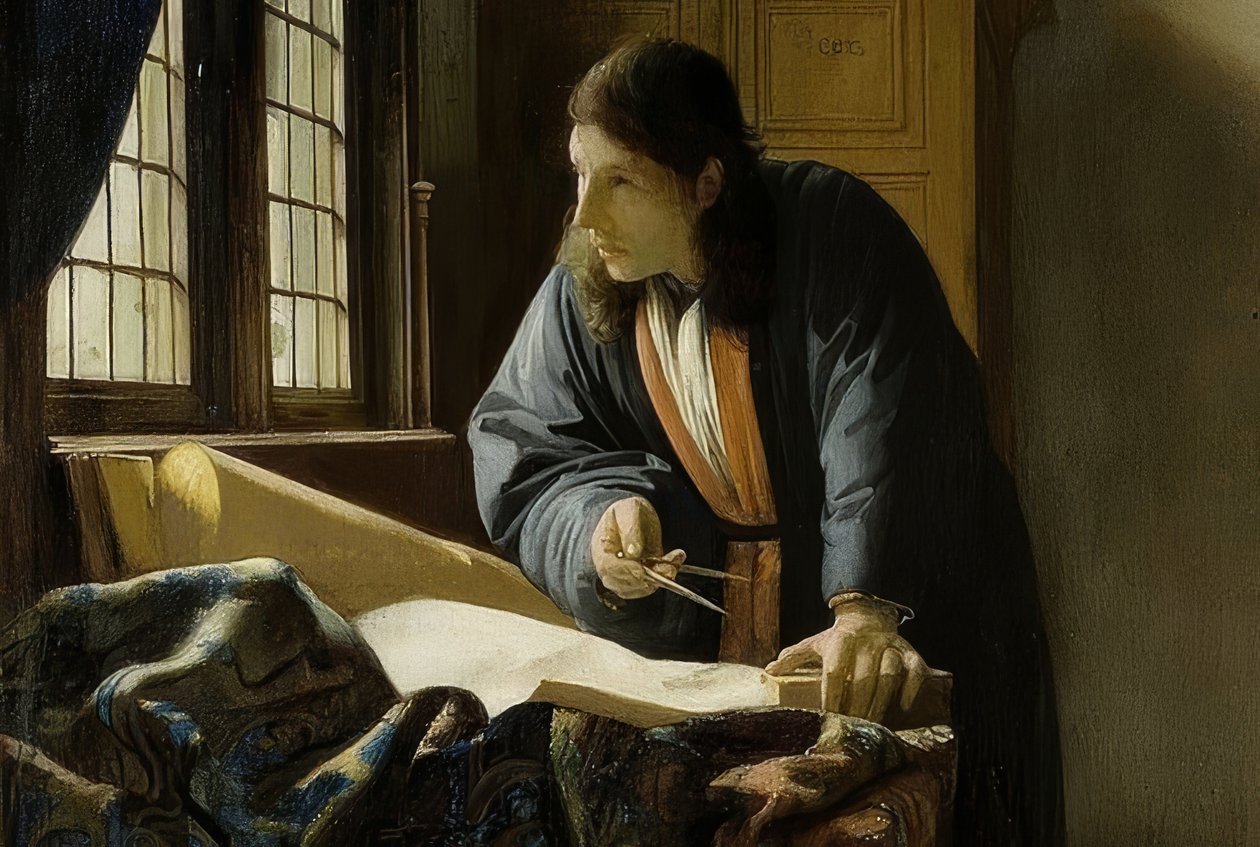 The Geographer (detail) by Jan Vermeer van Delft