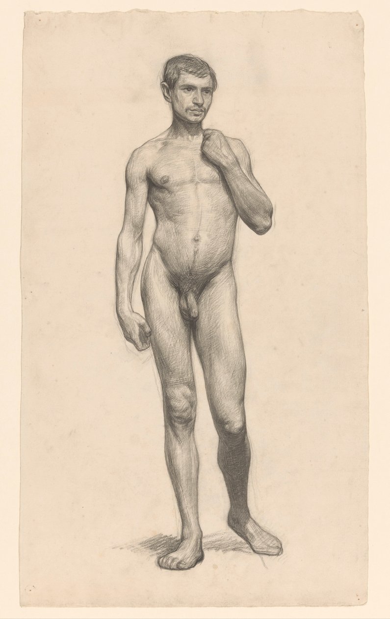 Standing Male Nude, Seen from the Front by Jan Veth