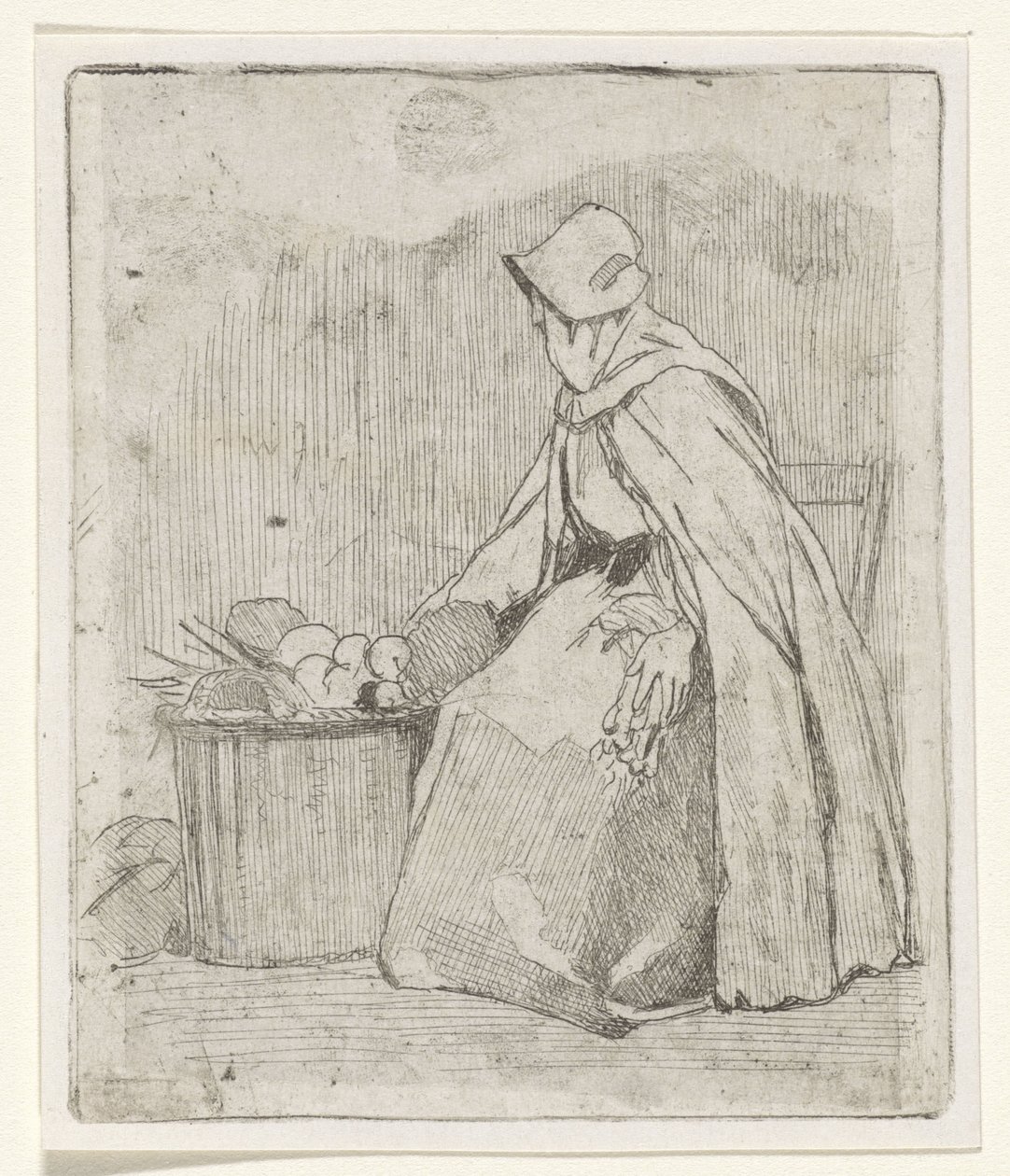 Sitting Market Woman by Jan Weissenbruch