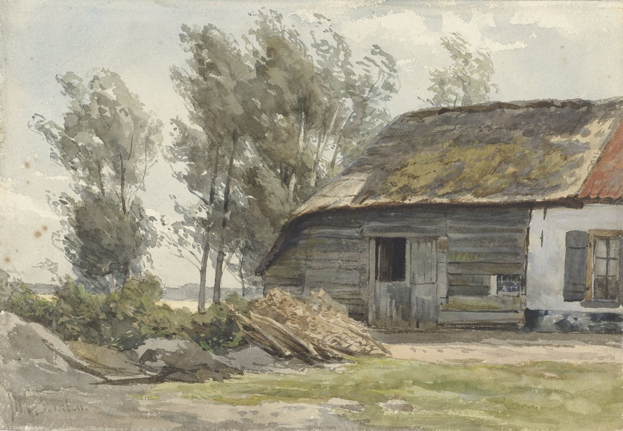 Farmstead with Barn by Jan Willem van Borselen