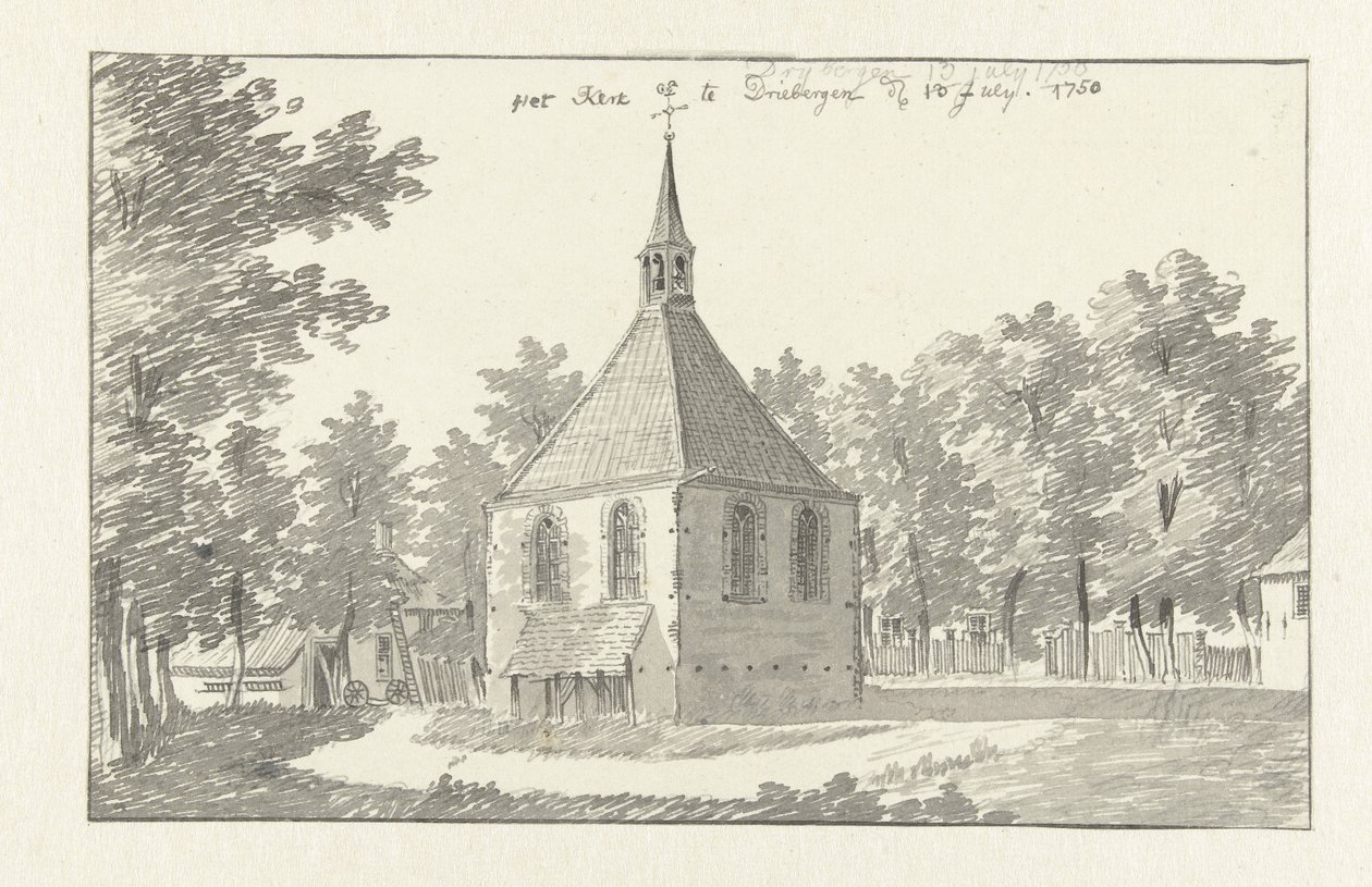 View of the Church in Driebergen by Jan de Beijer