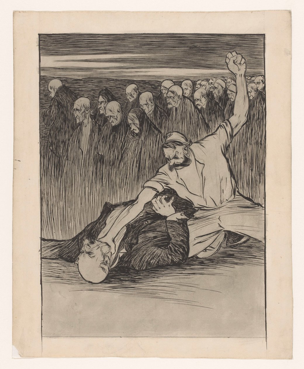Worker Fells Capitalist by Jan de Waardt