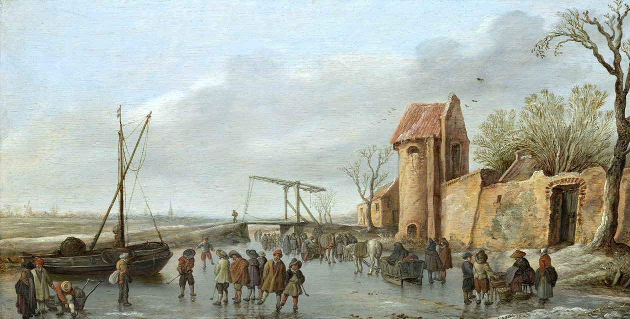 A Scene on the Ice by Jan van Goyen