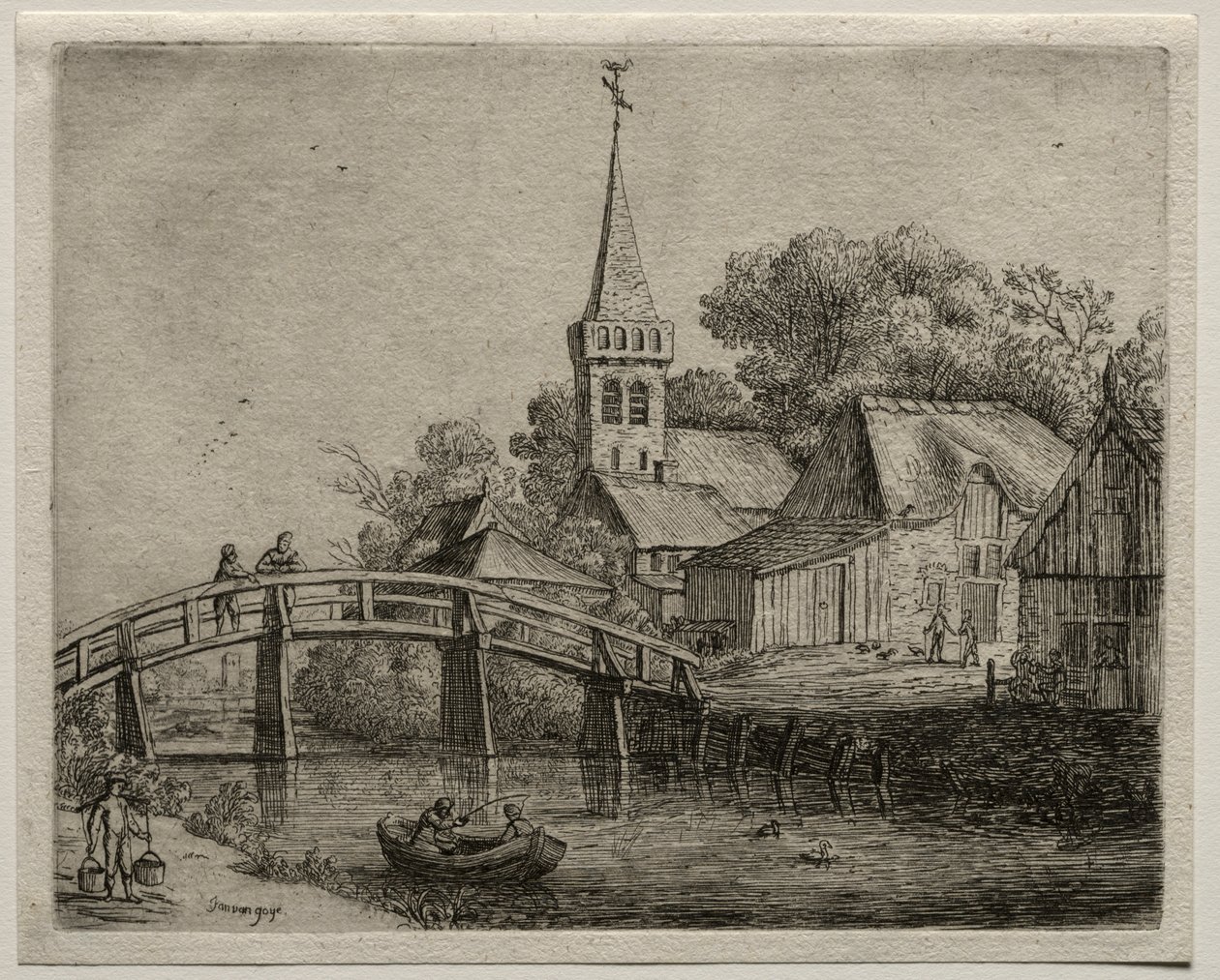 The Wooden Bridge by Jan van Goyen