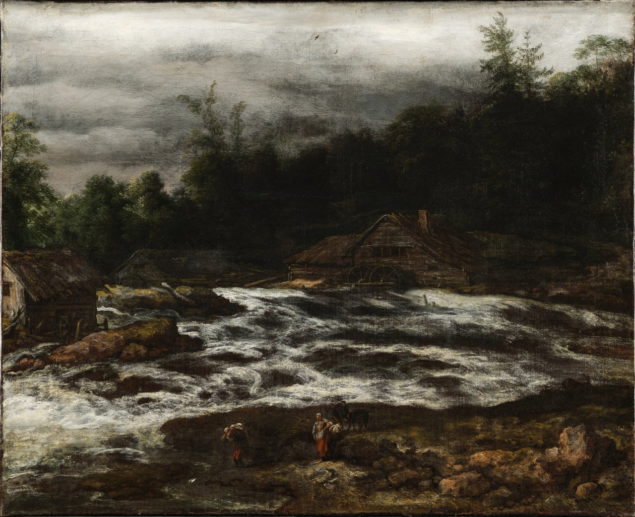 Mountain Scenery with Waterfall by Jan van Kessel d.Æ.