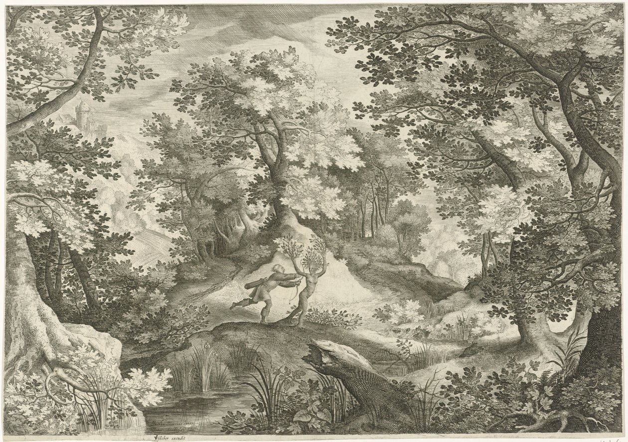 Landscape with Apollo and Daphne by Jan van Londerseel