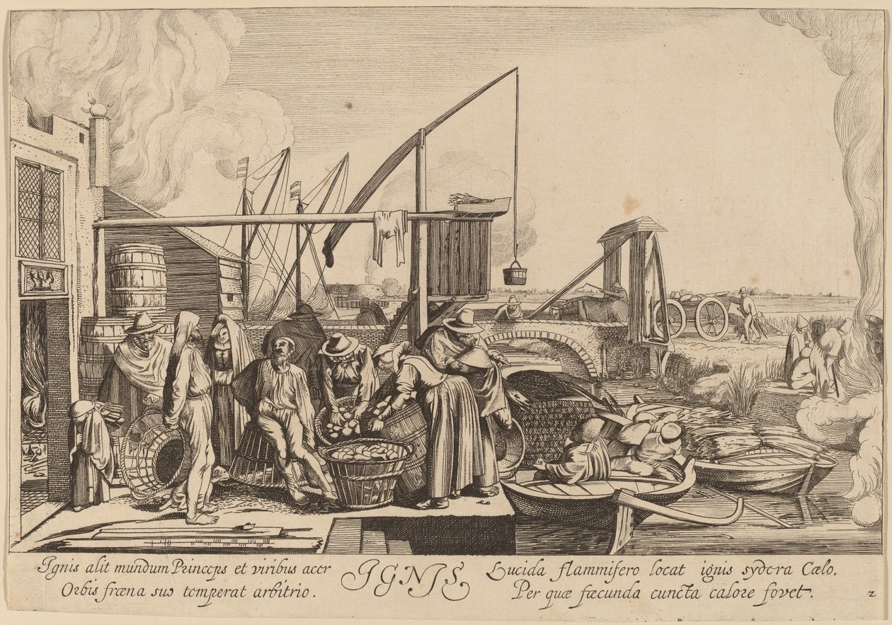 Fire by Jan van de Velde II after Willem Buytewech