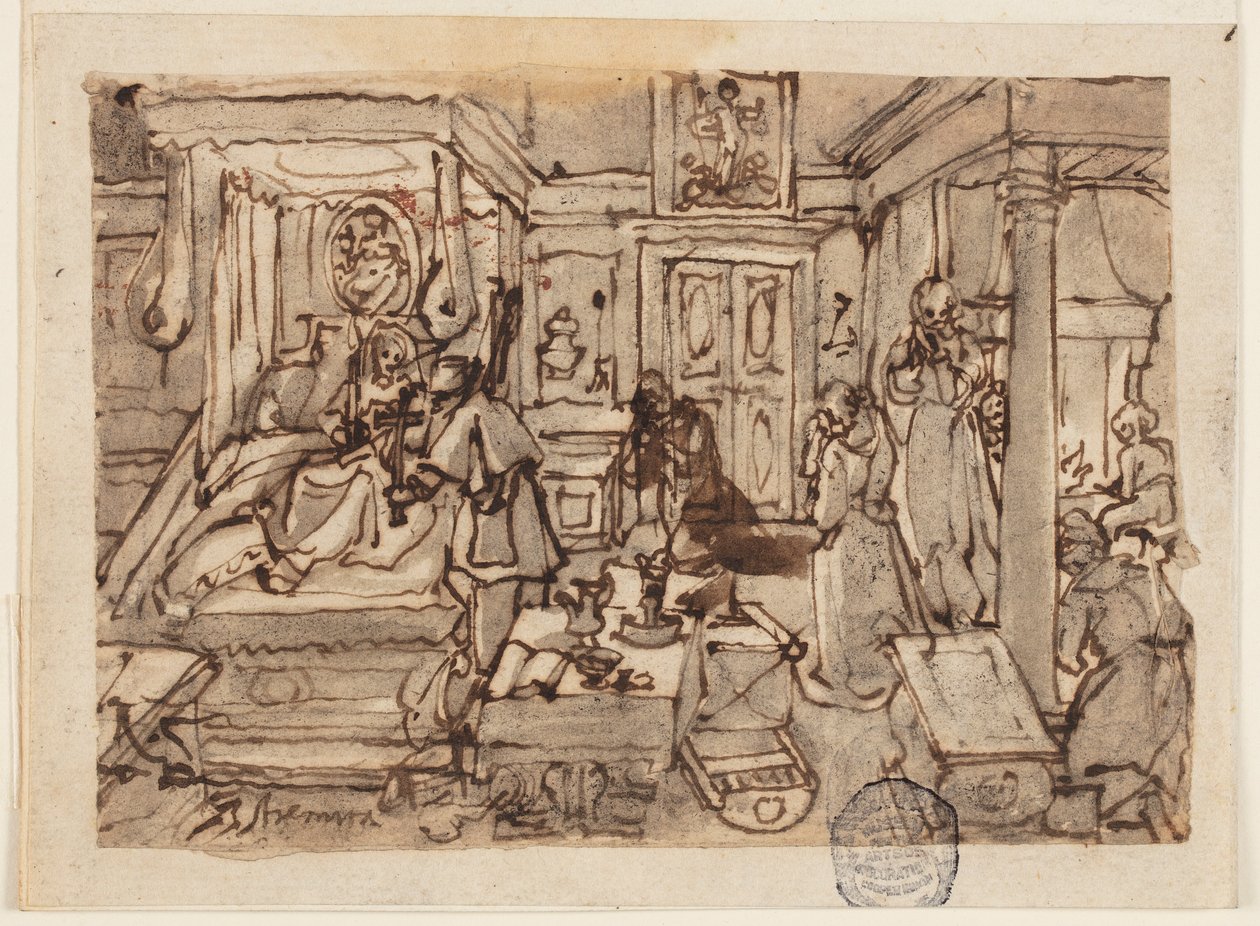 Extreme Unction by Jan van der Straet, called Stradanus