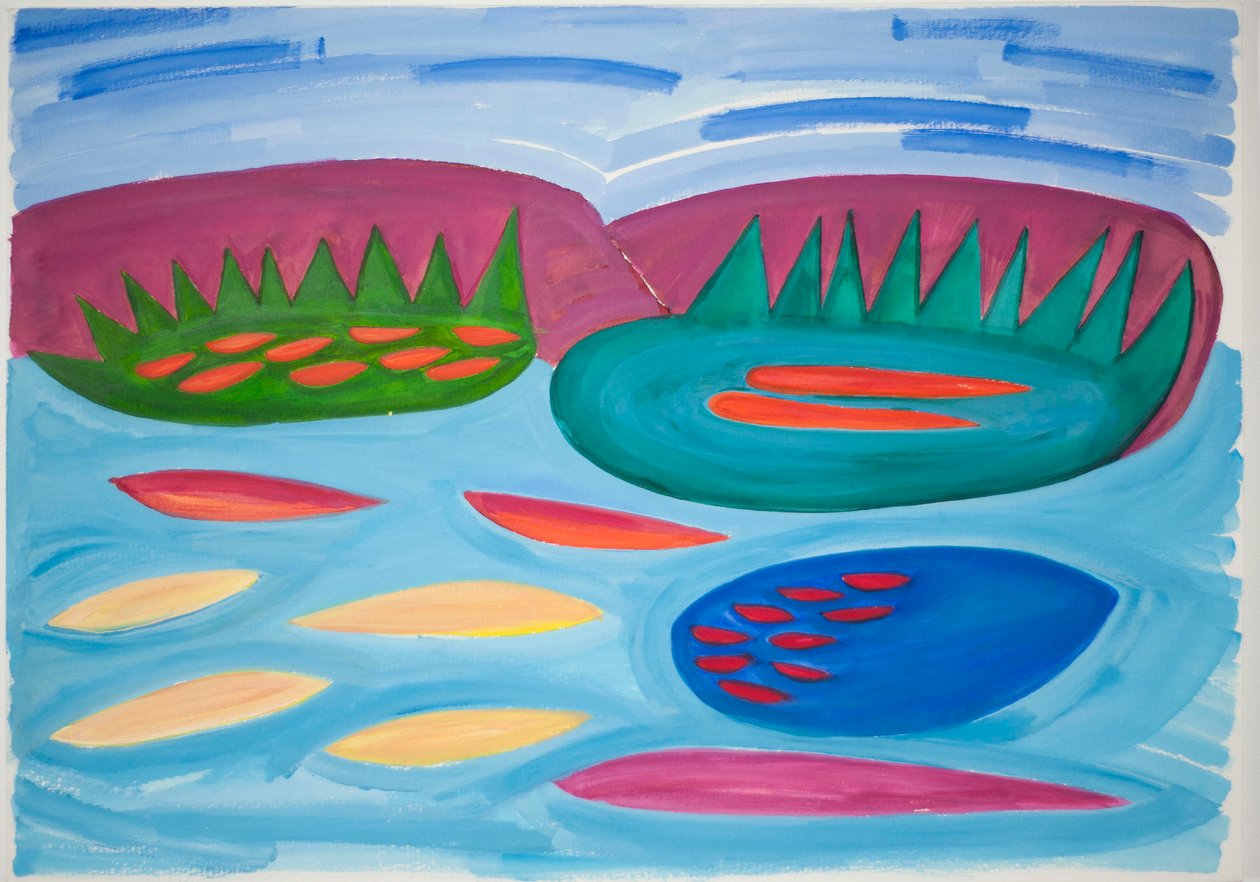 Mountains and Pools, 2015 by Janet McKenzie