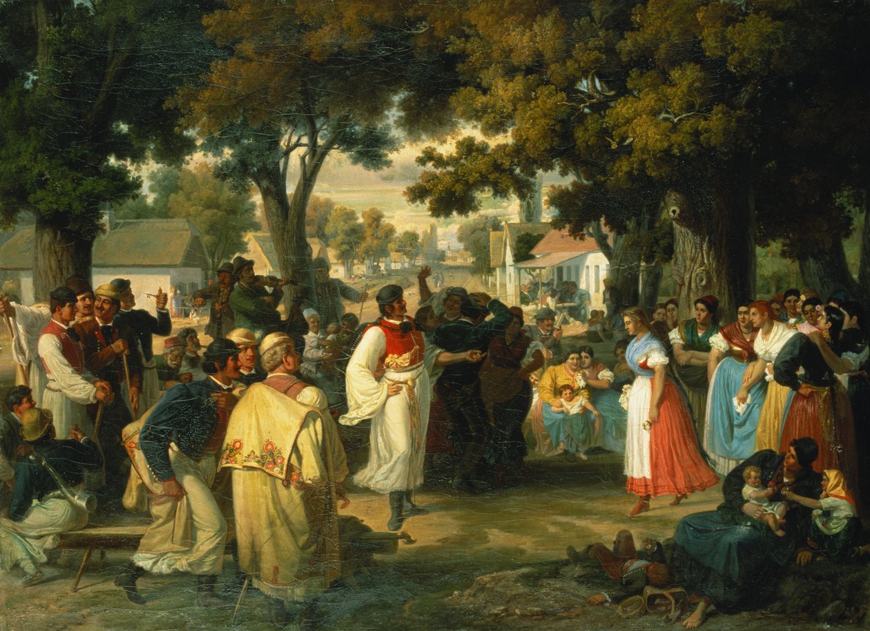 Belle of the Village is asked for a Dance by Janos Janko