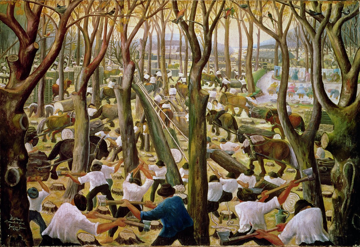 Woodcutters by Janos Gajdos