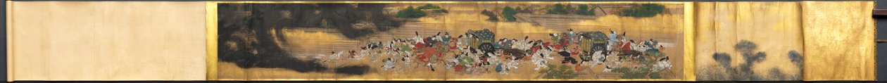 People Fleeing from a Fire by Japan, Edo period