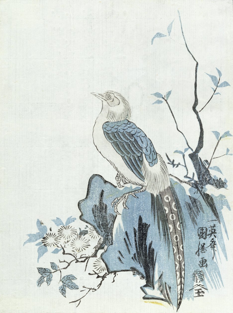 Bird on a Rock by Japanese School