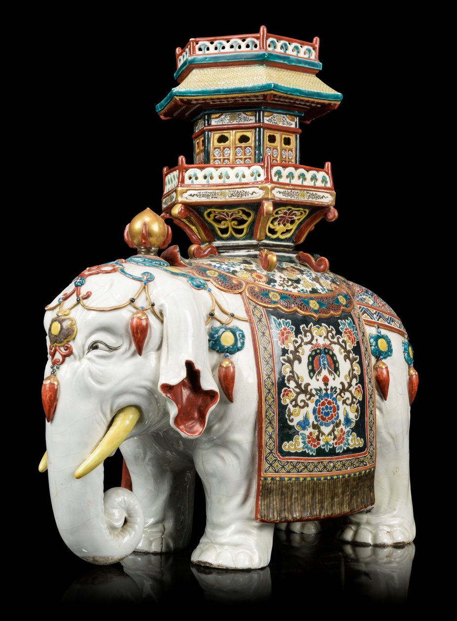 Kakiemon-style elephant by Japanese School