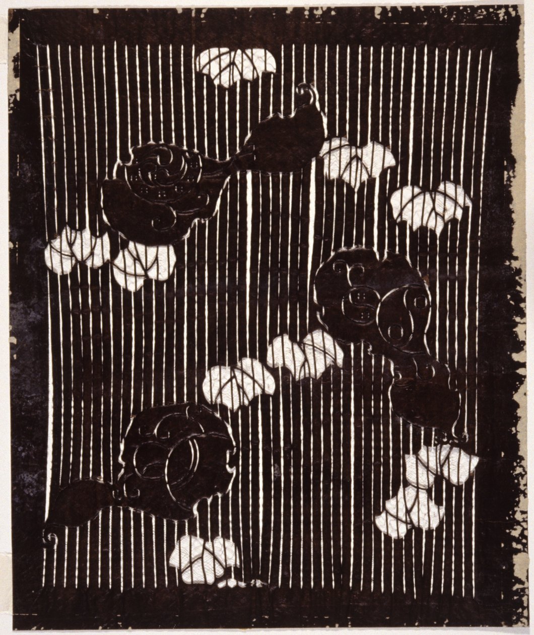 Stencil: Gourds and Leaves by Japanese School