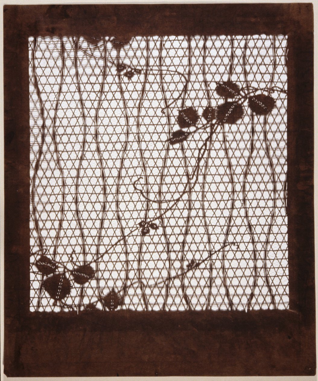 Stencil: Strawberry Leaves by Japanese School