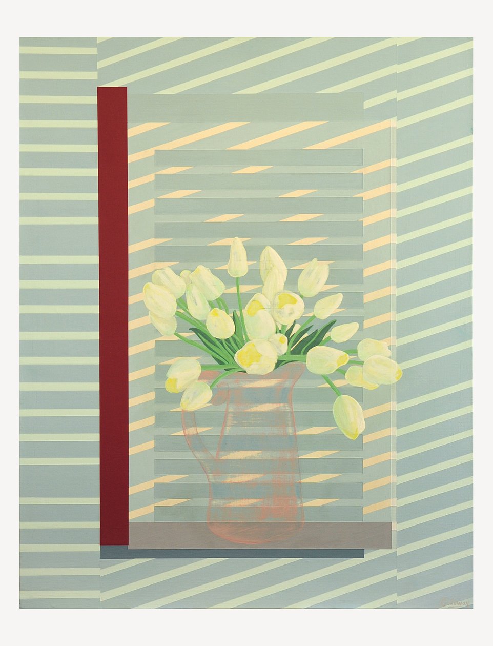 Flowers Against the Window Shutter by Jasper Galloway