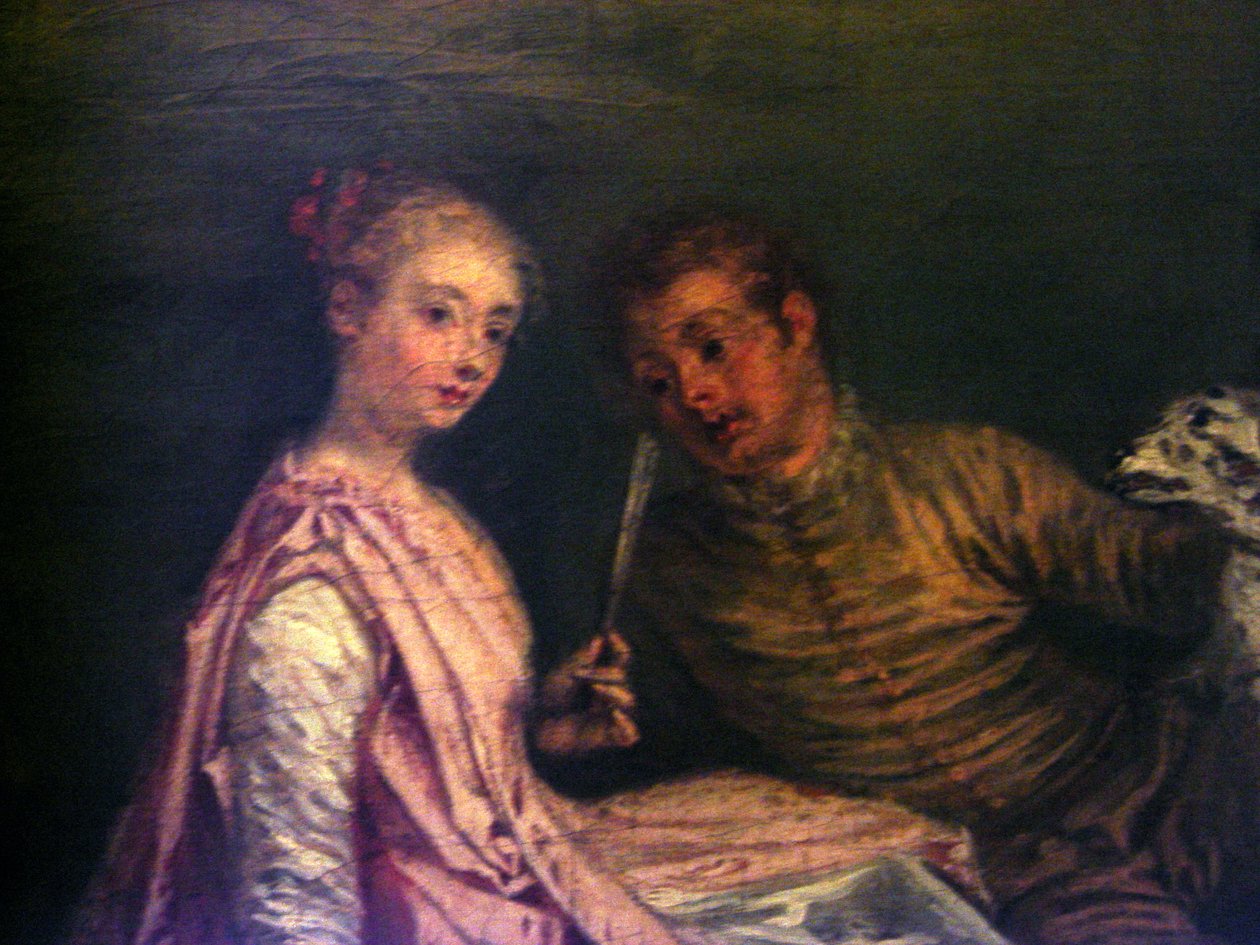 The Halt during the Chase (detail) by Jean Antoine Watteau