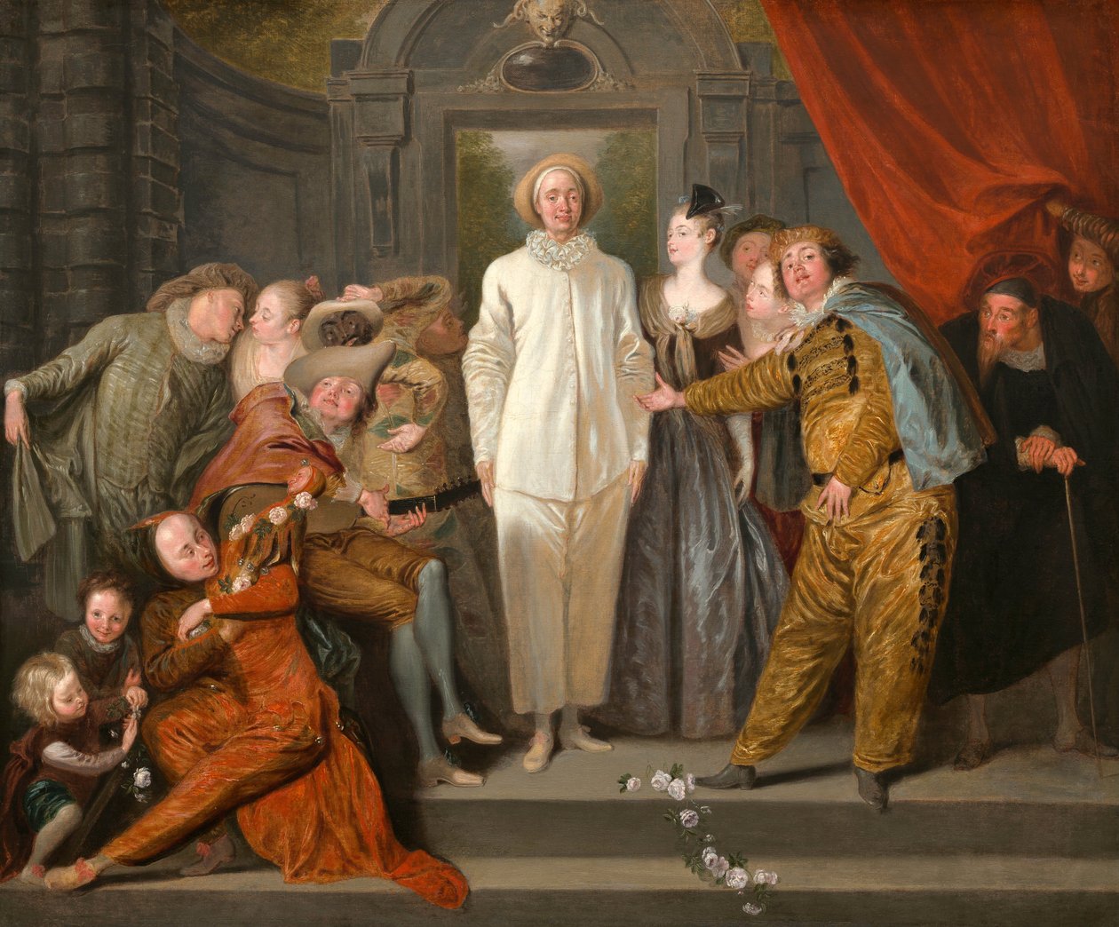 The Italian Comedians by Jean Antoine Watteau