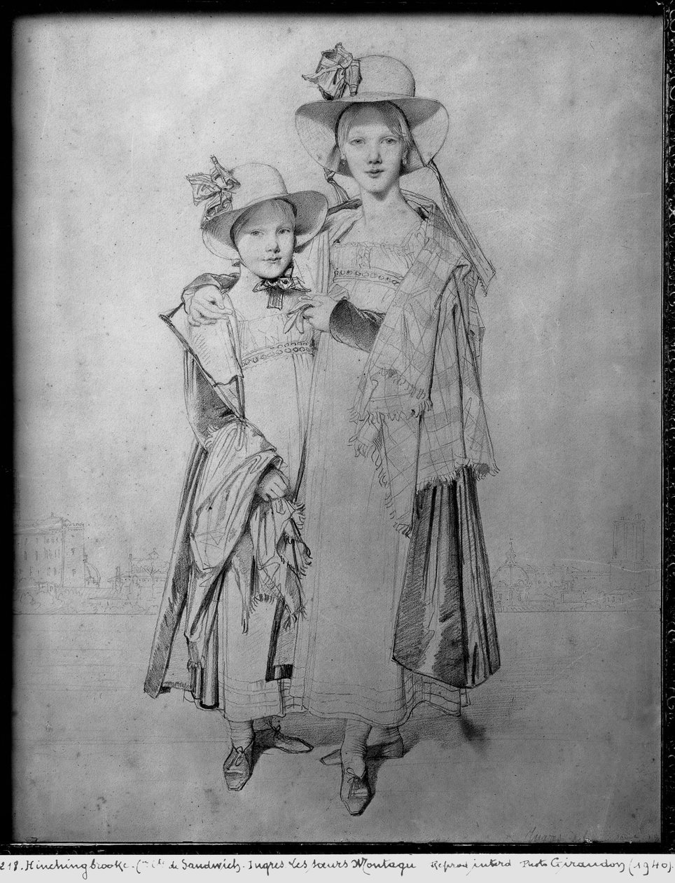 The Montagu Sisters in Rome by Jean Auguste Dominique Ingres