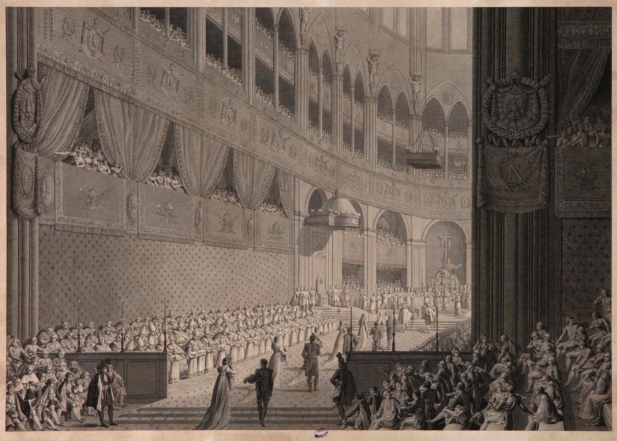 The Coronation of Napoleon I, c.1805 by Jean Baptiste and Fontaine, Pierre Francois Leonard Isabey