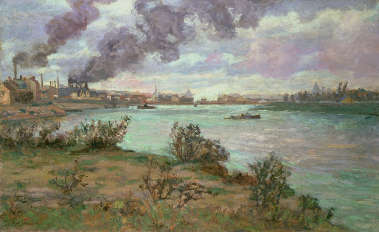 The Confluence of the Seine and the Marne at Ivry by Jean Baptiste Armand Guillaumin