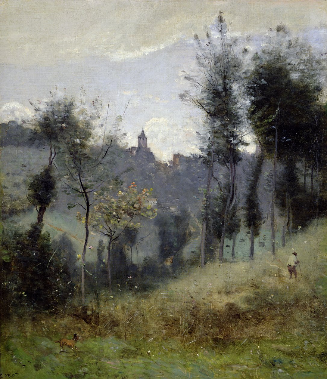 Canteleu near Rouen by Jean Baptiste Camille Corot